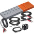 Collage showing components in Yamaha Seqtrak Mobile Music Ideastation - Orange/Gray POWER & CABLE KIT