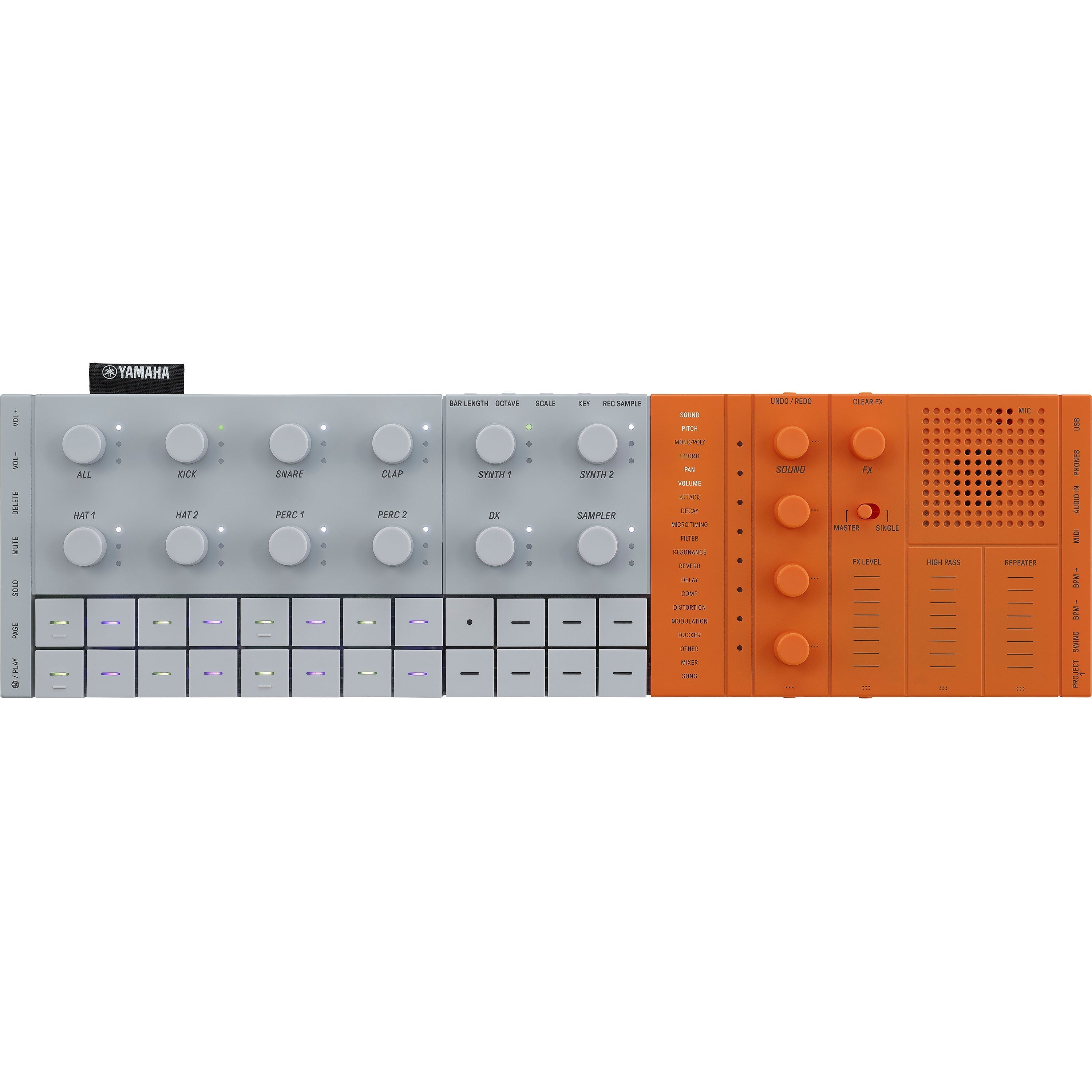 Yamaha Seqtrak Mobile Music Ideastation - Orange/Gray View 2
