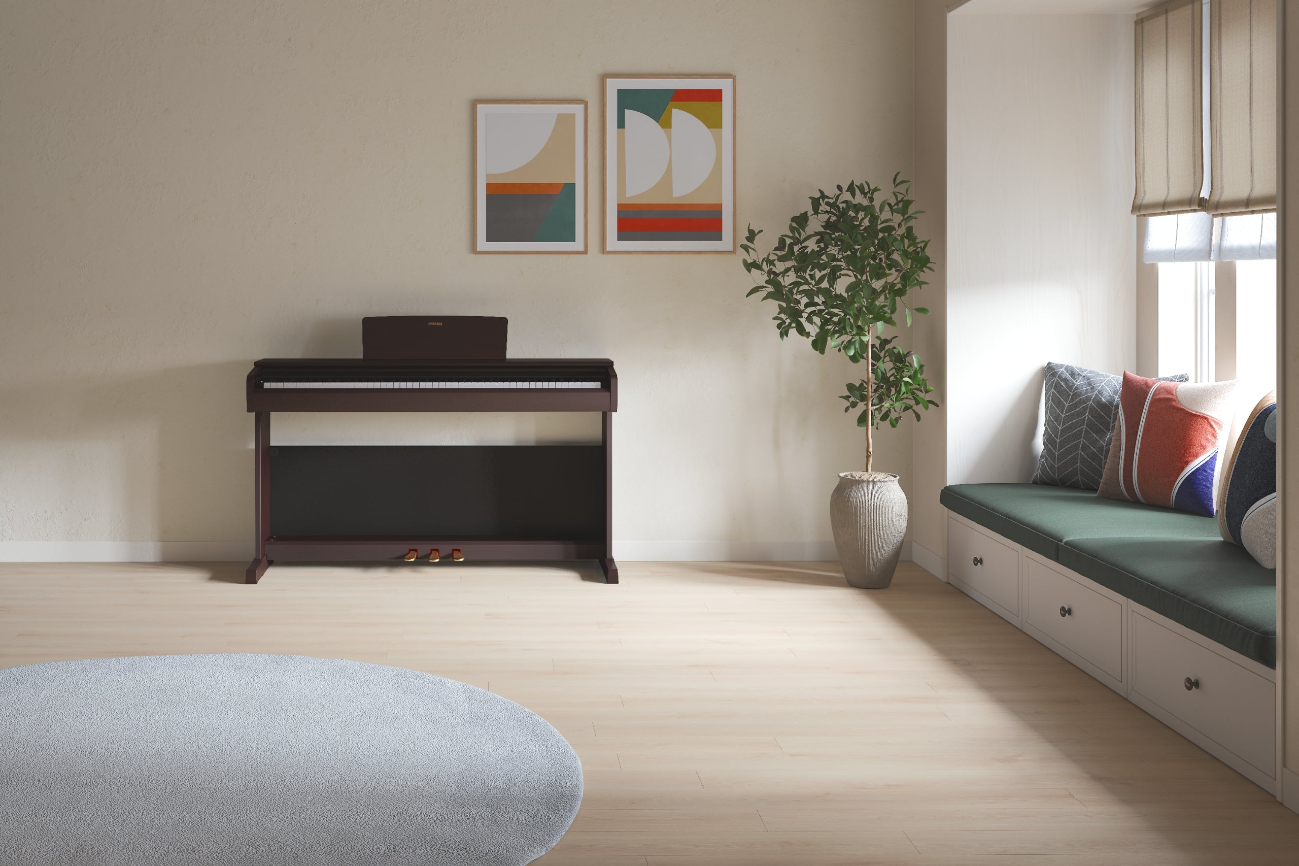 Yamaha Arius YDP-146 Digital Piano - Rosewood, View 9