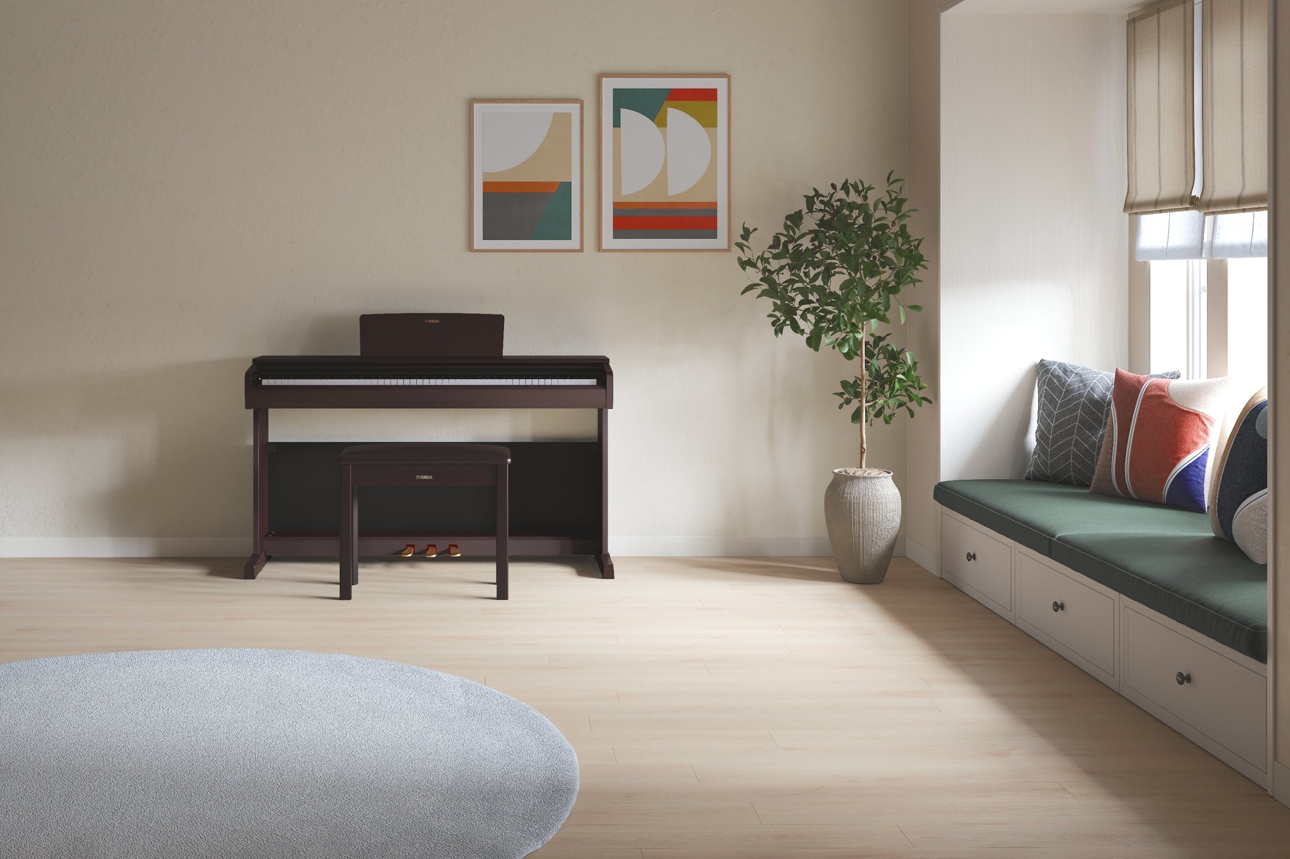 Yamaha Arius YDP-146 Digital Piano - Rosewood, View 10