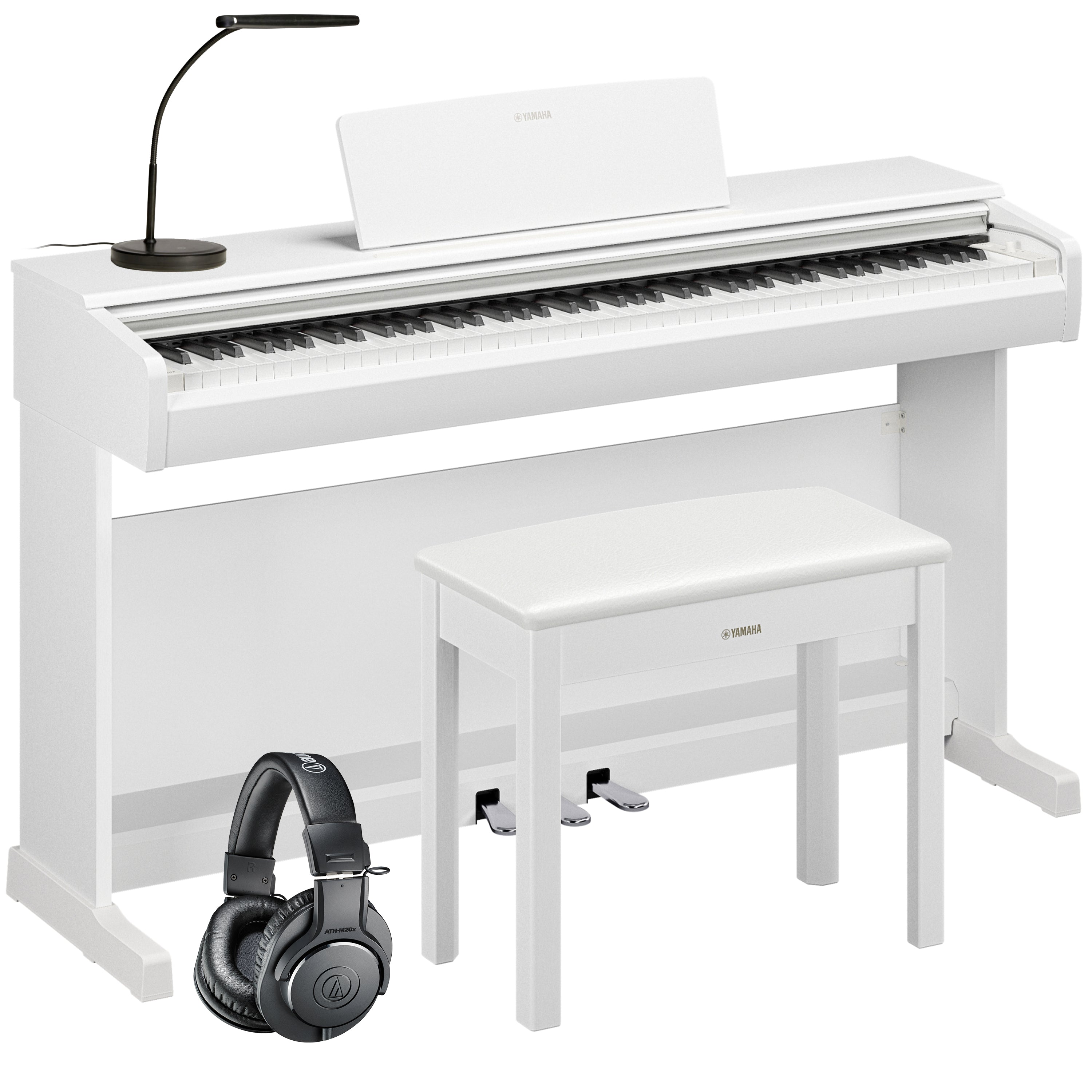 Yamaha Arius YDP-146 Digital Piano - White COMPLETE HOME BUNDLE
