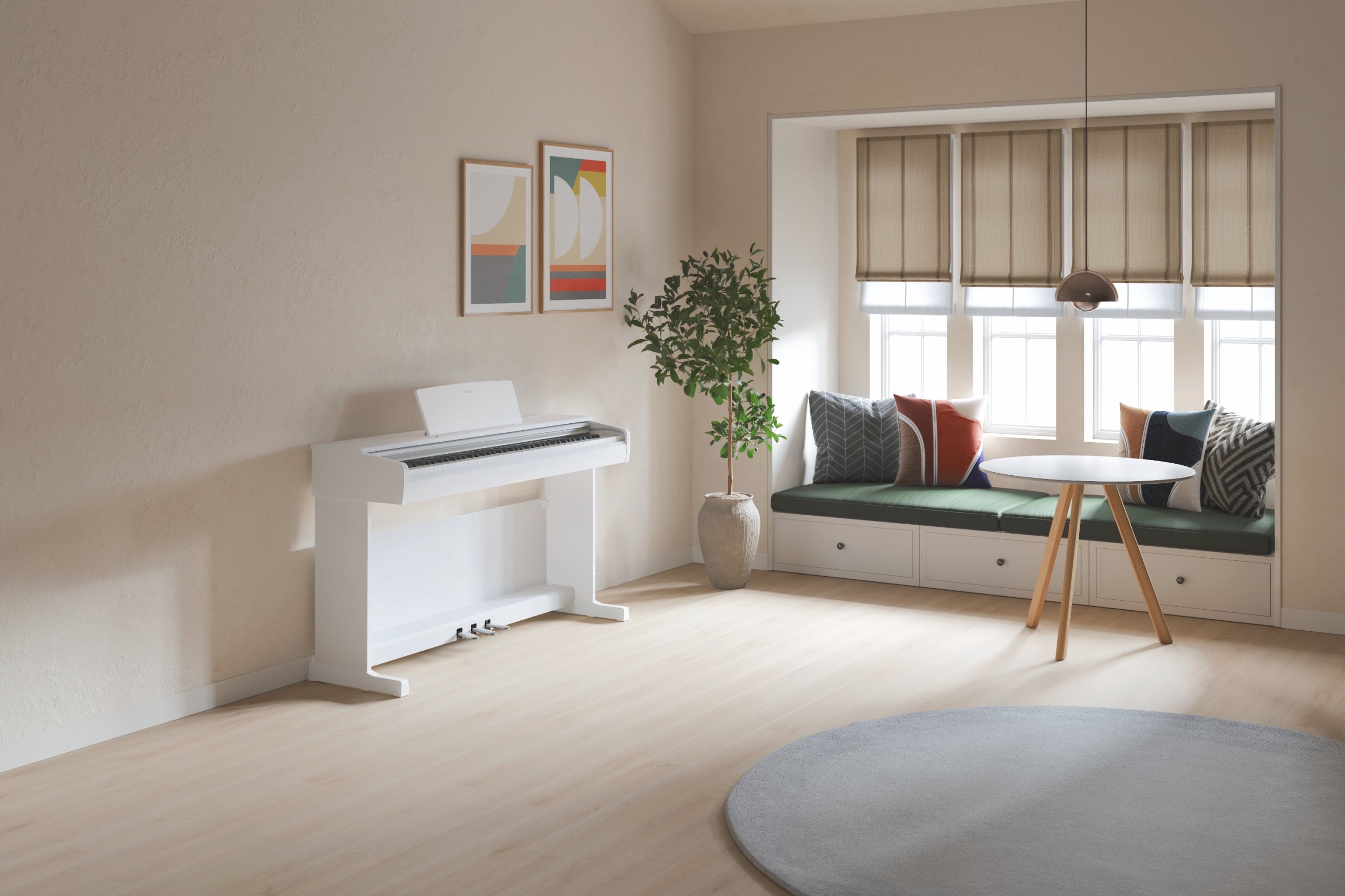 Yamaha Arius YDP-146 Digital Piano - White, View 7