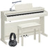 Yamaha Arius YDP-166 Digital Piano - White Birch COMPLETE HOME BUNDLE