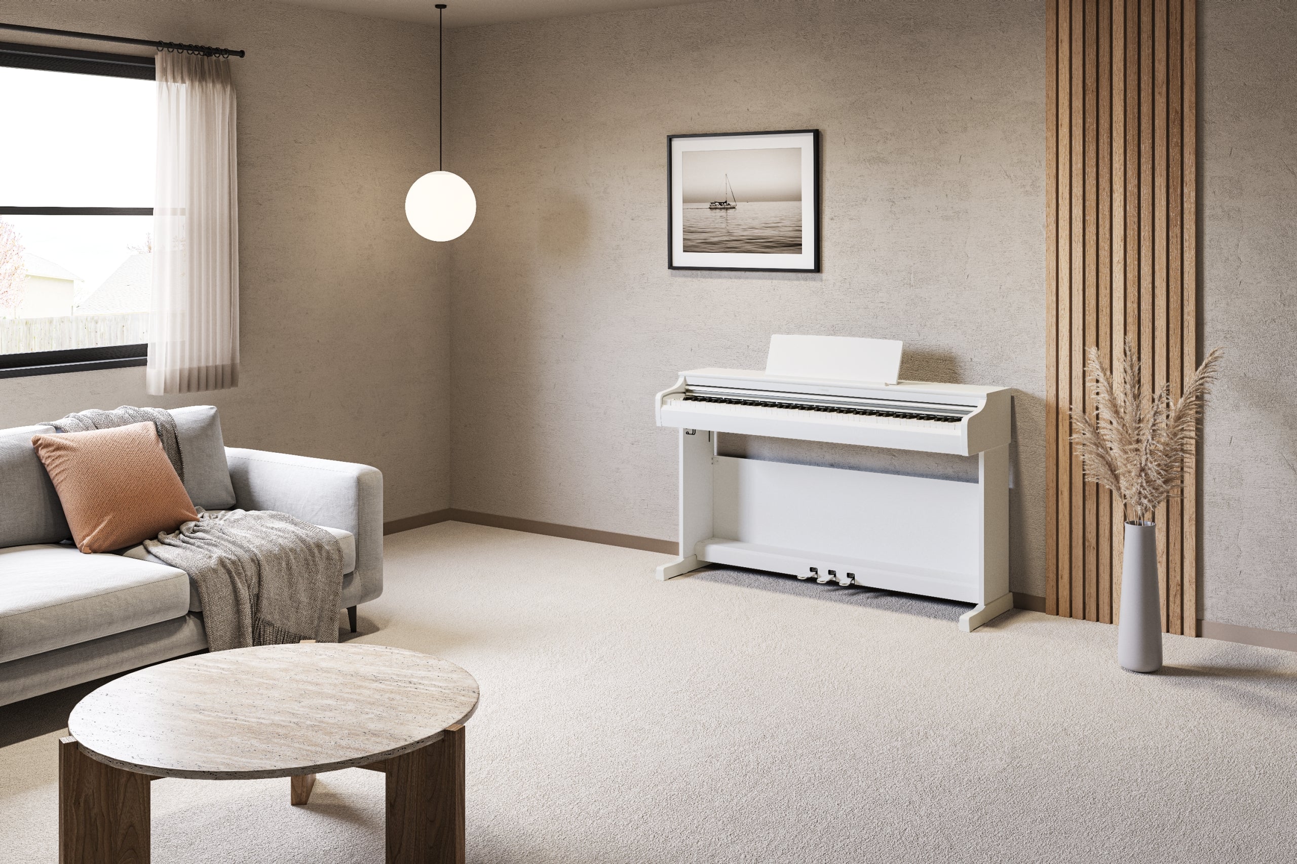 Yamaha Arius YDP-166 Digital Piano - White, View 7