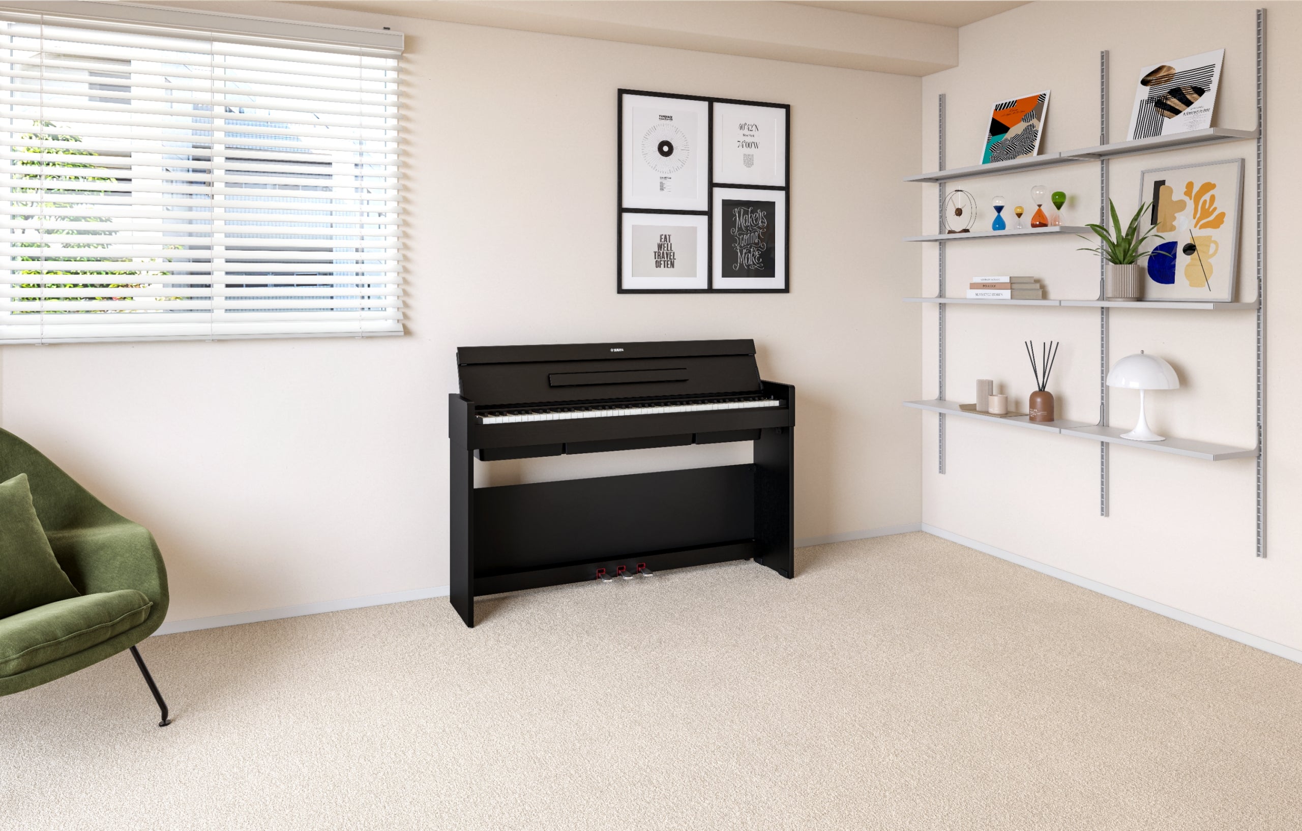 Yamaha Arius YDP-S36 Digital Piano - Black, view 8