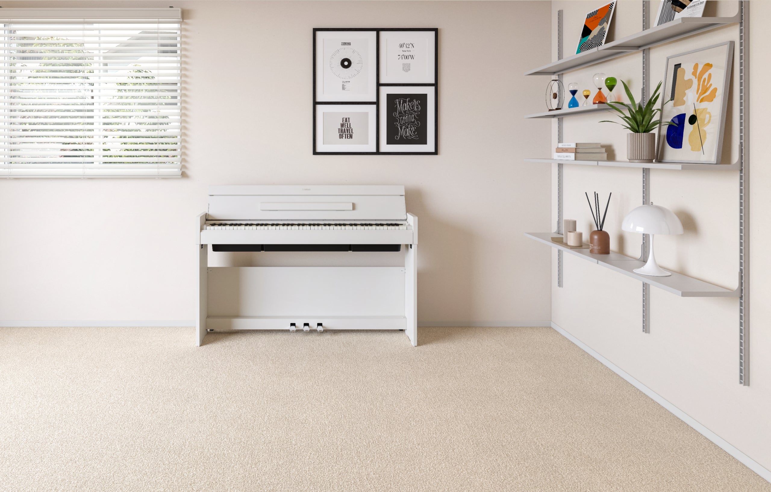 Yamaha Arius YDP-S36 Digital Piano - White, View 9