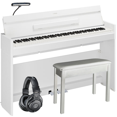 Yamaha Arius YDP-S56 Digital Piano - White COMPLETE HOME BUNDLE