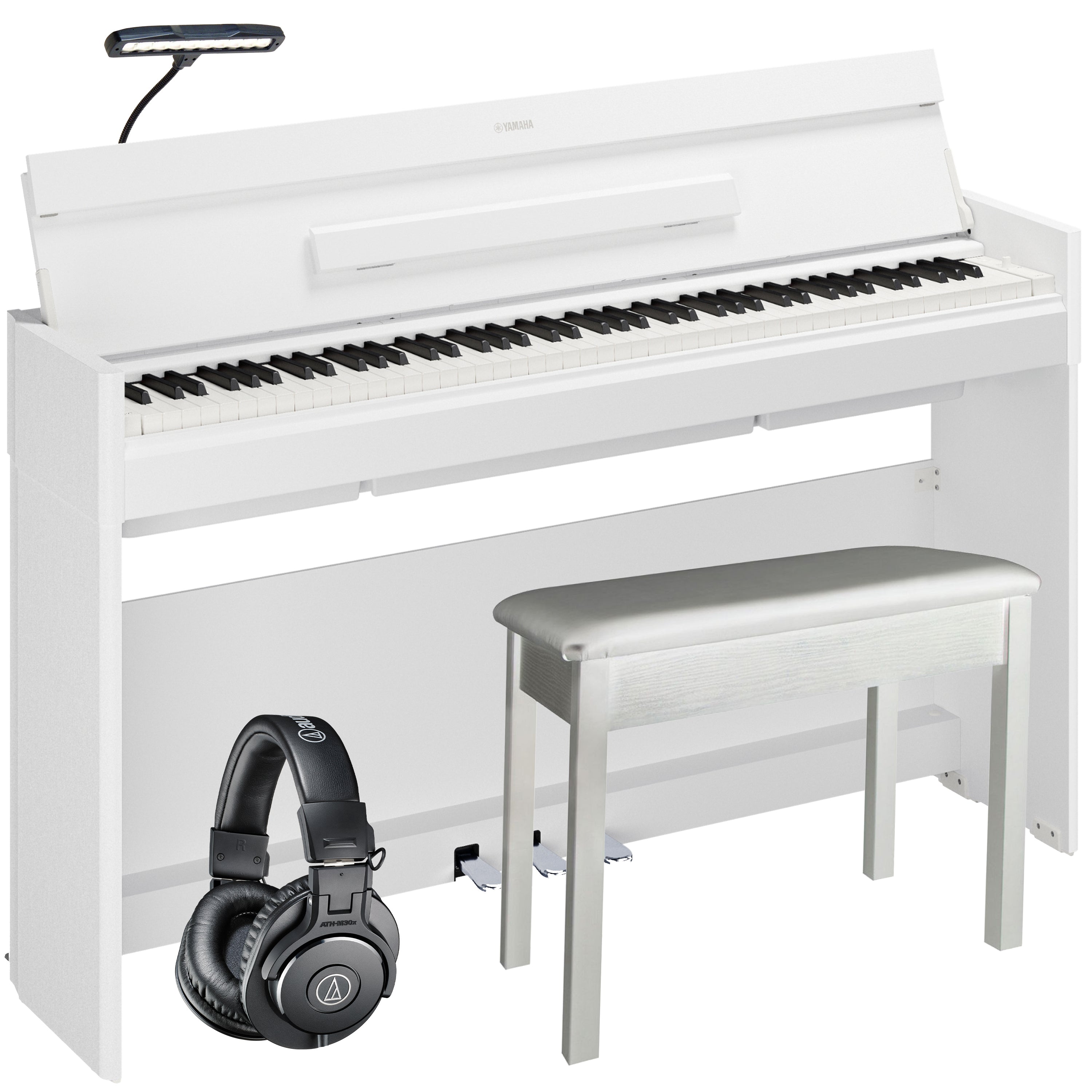 Yamaha Arius YDP-S56 Digital Piano - White COMPLETE HOME BUNDLE