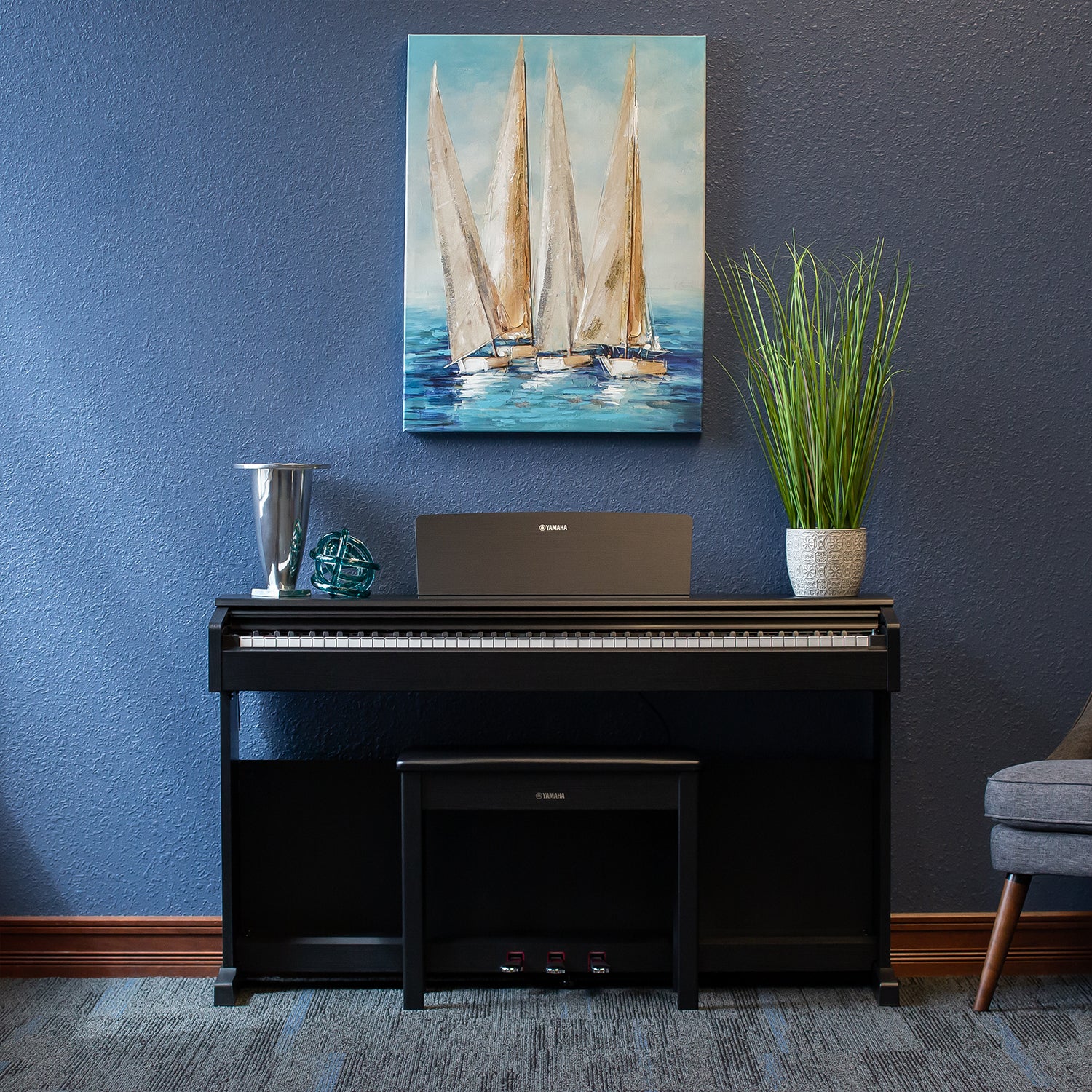 Yamaha Arius YDP-145 Digital Piano - Black Walnut view 1