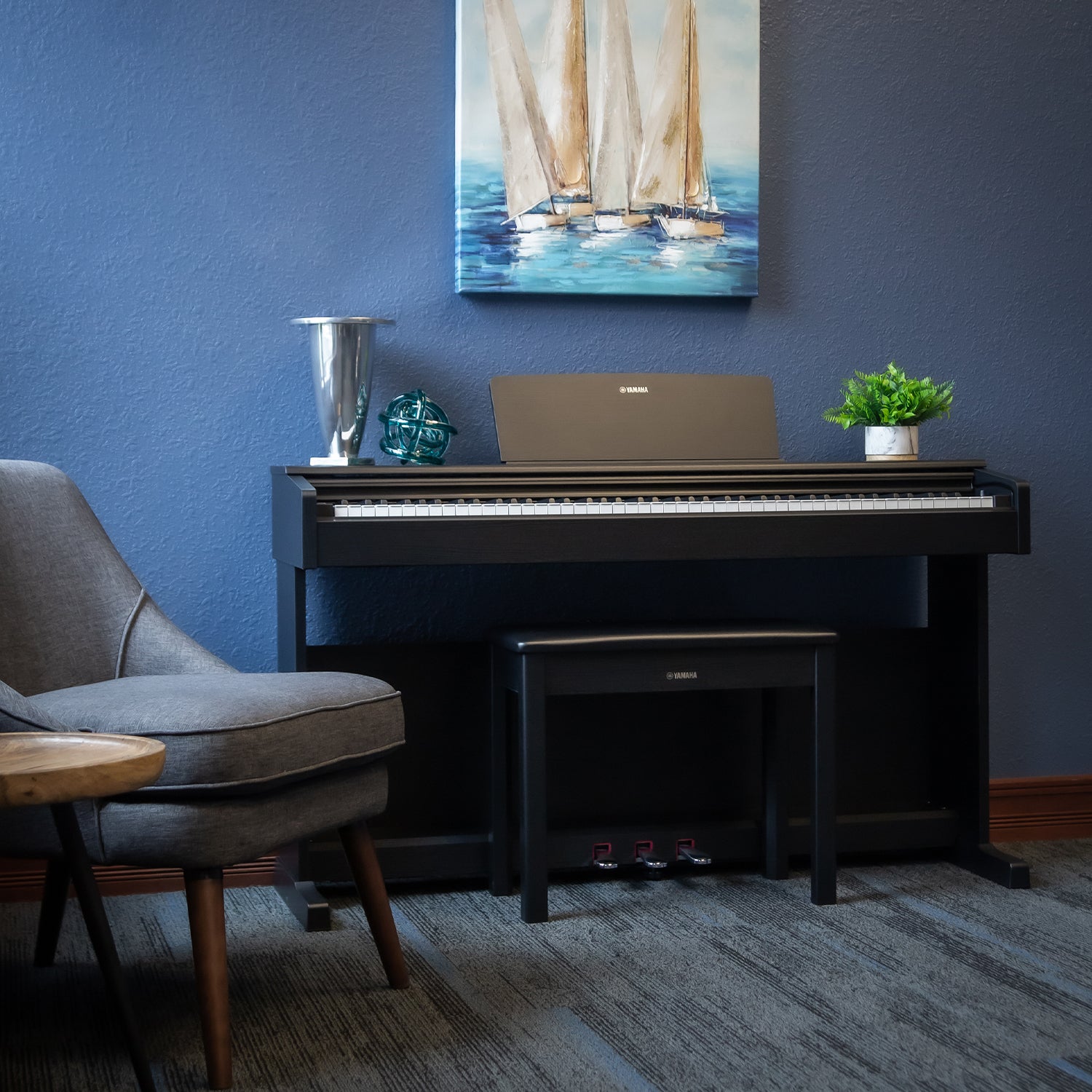 Yamaha Arius YDP-145 Digital Piano - Black Walnut view 6