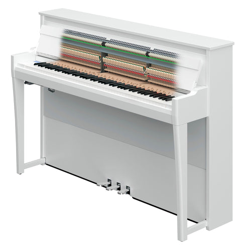 Yamaha AvantGrand NU1XA Hybrid Piano - Polished White - Inside View