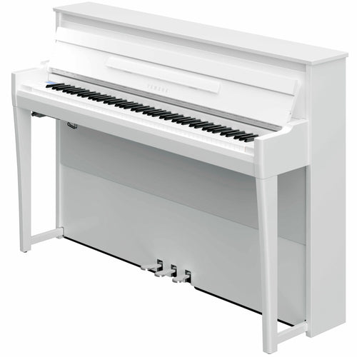 Yamaha AvantGrand NU1XA Hybrid Piano - Polished White - Left Angle