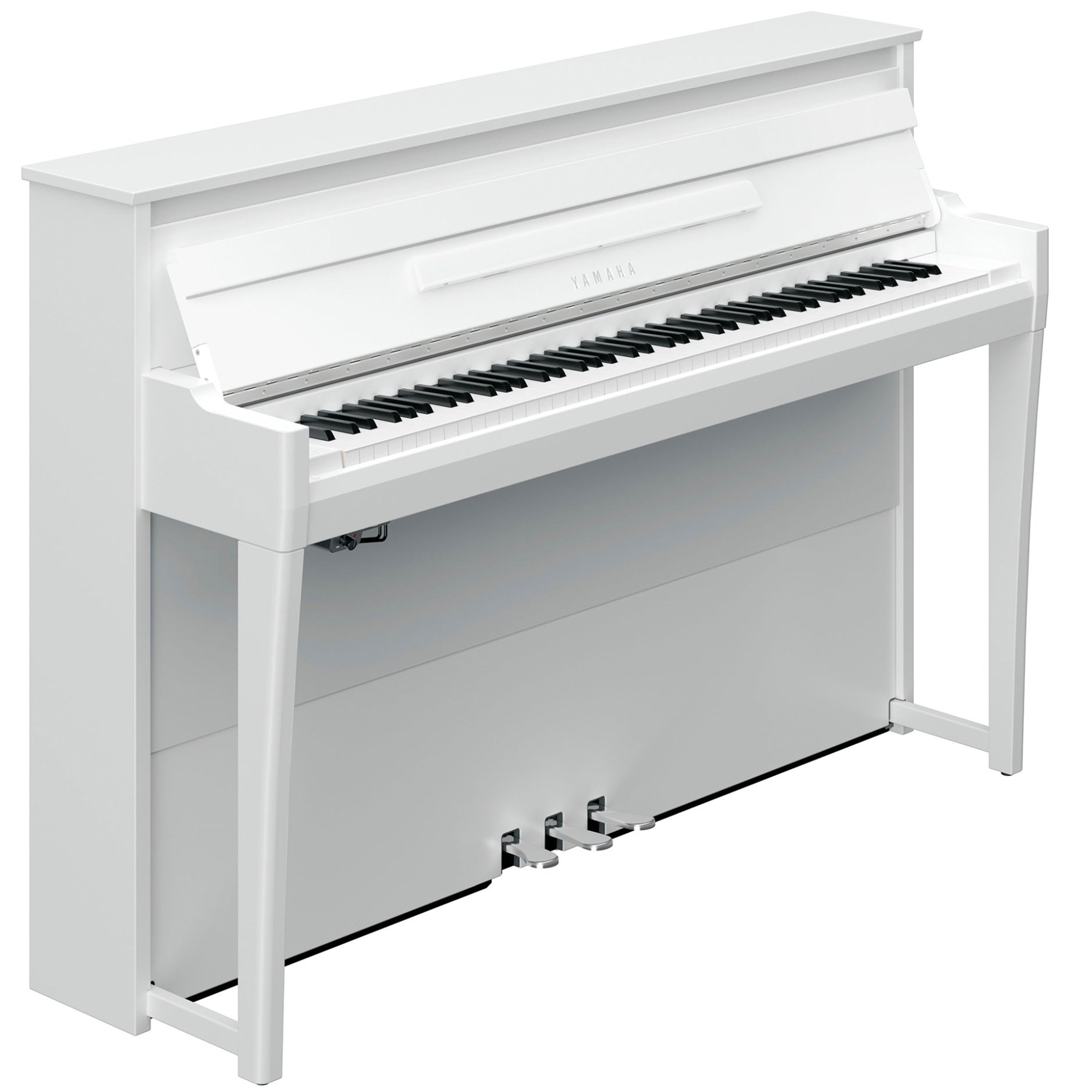 Yamaha AvantGrand NU1XA Hybrid Piano - Polished White - Right Angle