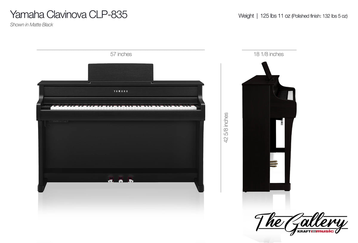 Yamaha Clavinova CLP-835 Digital Piano - White Birch – Kraft Music