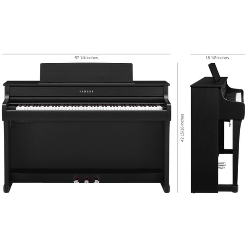 Yamaha Clavinova CLP-845 Digital Piano - Dimensions