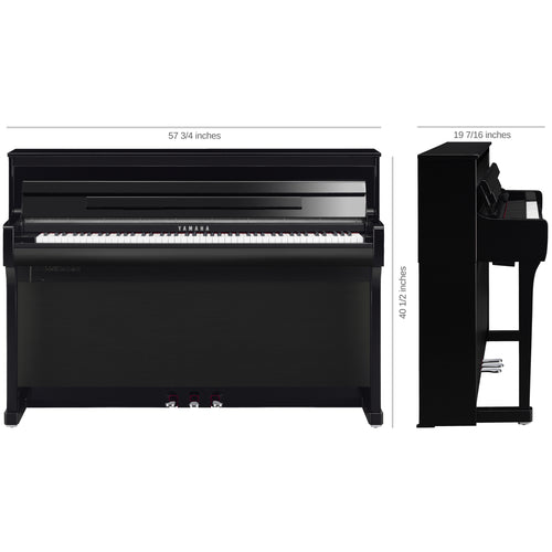 Yamaha Clavinova CLP-885 Digital Piano - Dimensions