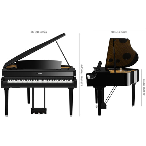 Yamaha Clavinova CLP-895GP Digital Piano - Dimensions