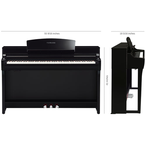 Yamaha Clavinova CSP255B Digital Piano - Dimensions