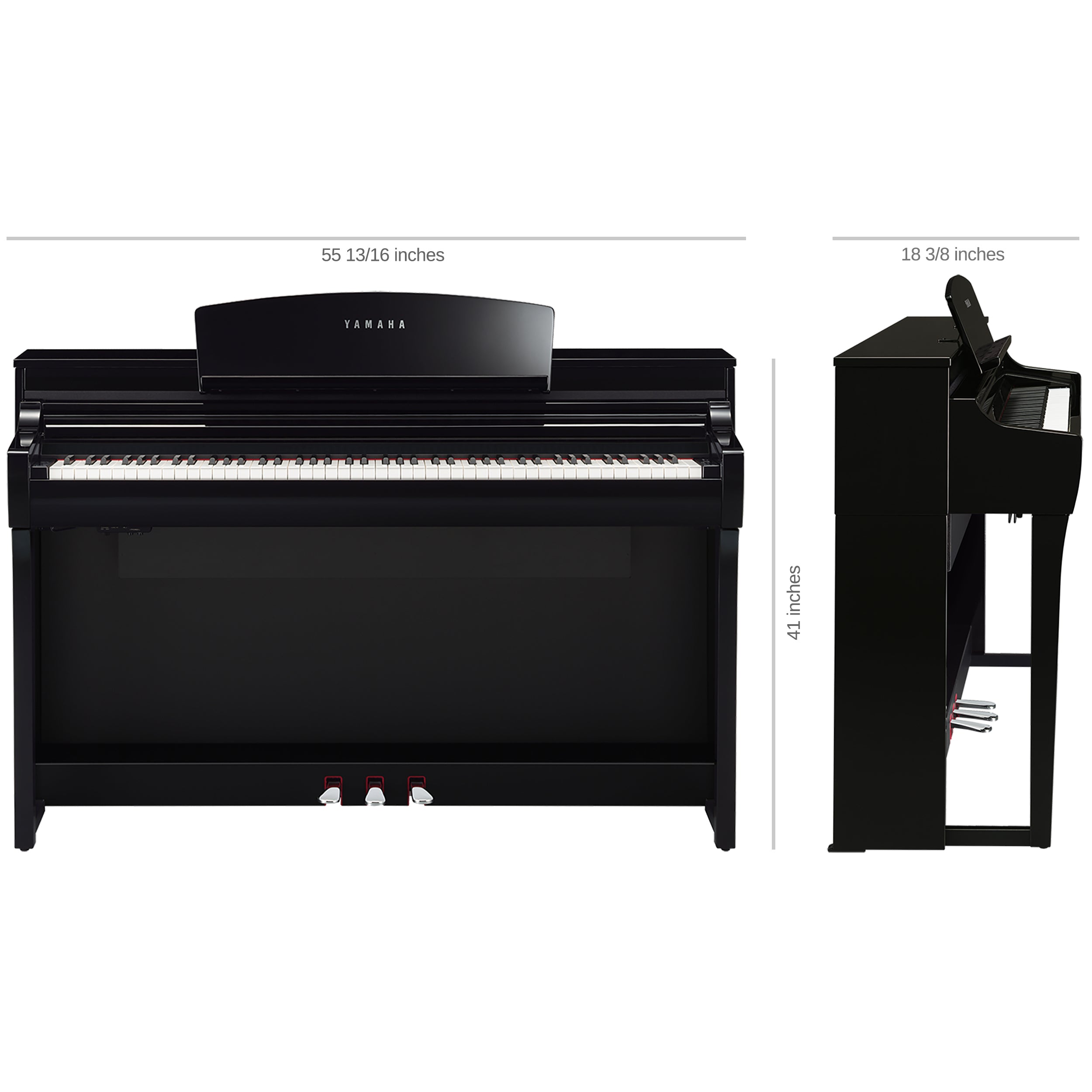 Yamaha Clavinova CSP275 Digital Piano - Dimensions