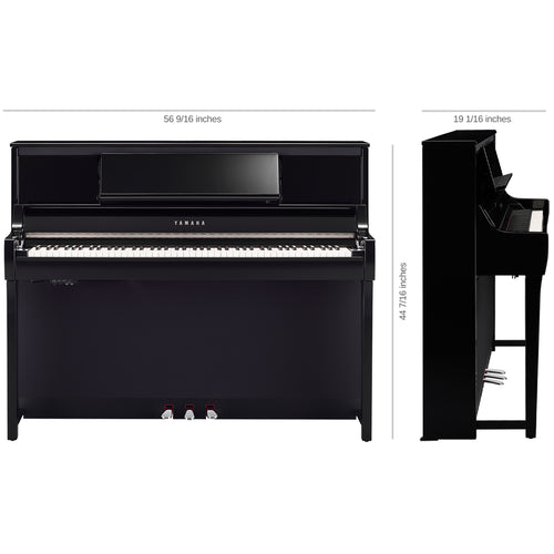 Yamaha Clavinova CSP295 Digital Piano with Bench - Dimensions