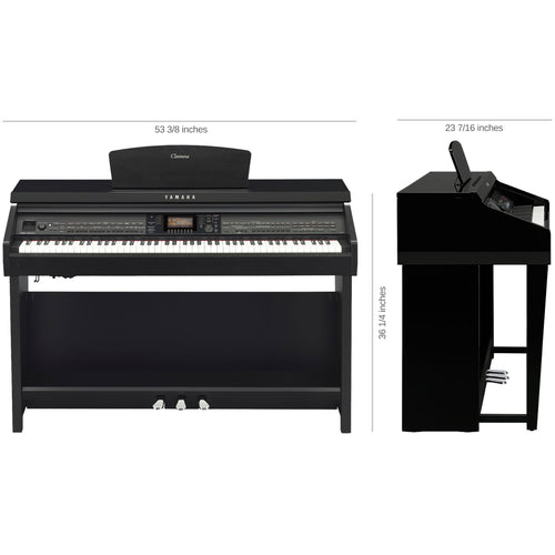 Yamaha Clavinova CVP-701 Digital Piano - Dimensions