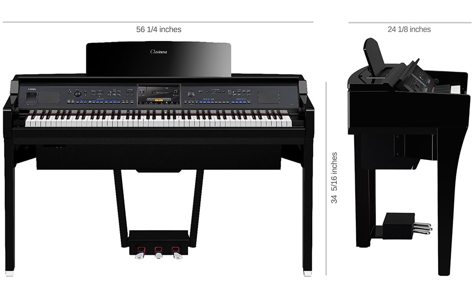 Yamaha Clavinova CVP-909 Digital Piano - Polished Ebony – Kraft Music