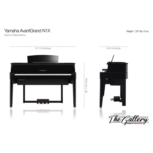 Yamaha AvantGrand N1X Hybrid Piano - Dimensions
