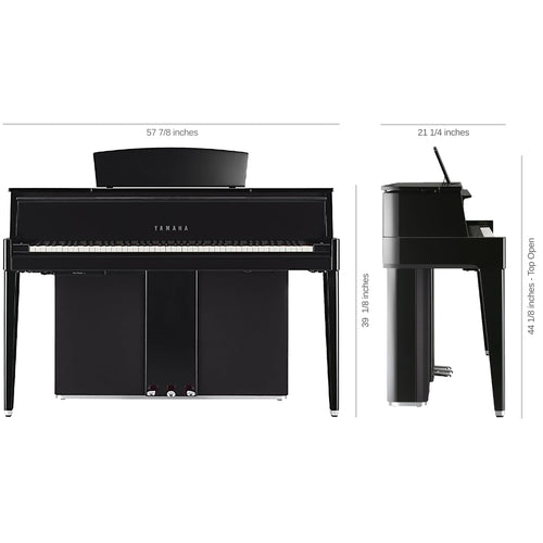 Yamaha AvantGrand N2 Hybrid Piano - Dimensions