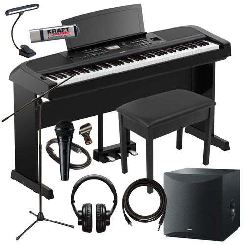 Yamaha DGX-670 Portable Grand Digital Piano - Black COMPLETE HOME BUNDLE PLUS