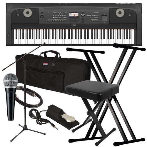 Yamaha DGX-670 Portable Grand Digital Piano - Black STAGE ESSENTIALS BUNDLE