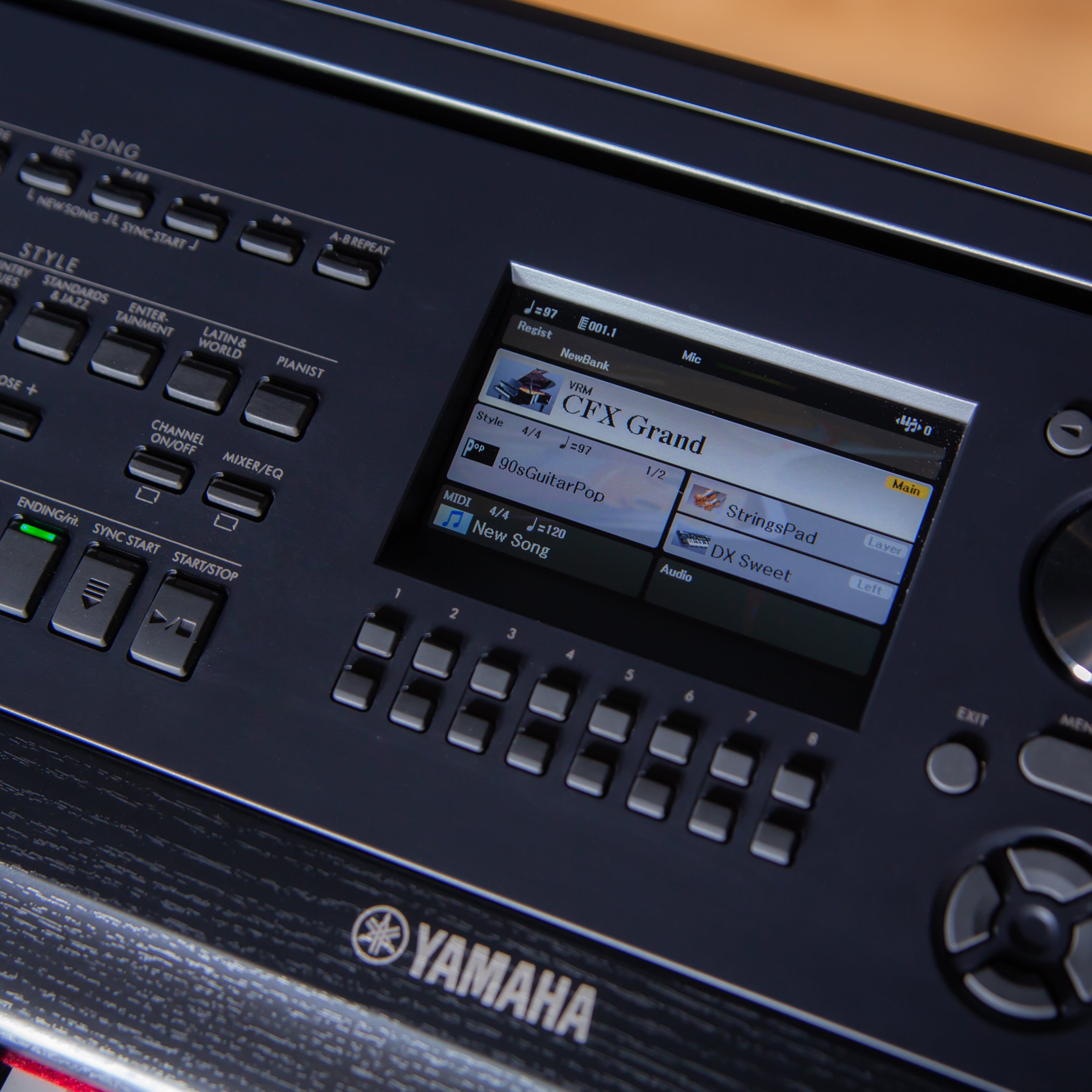 Top view of Yamaha DGX-670 Portable Grand Digital Piano - Black - View 4