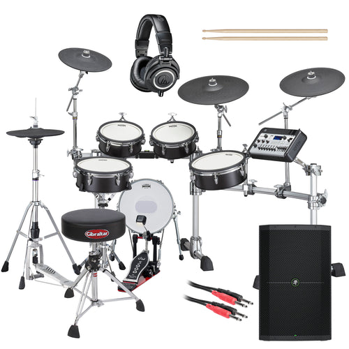 Yamaha DTX10K-X BF Electronic Drum Set - Black Forest COMPLETE DRUM BUNDLE