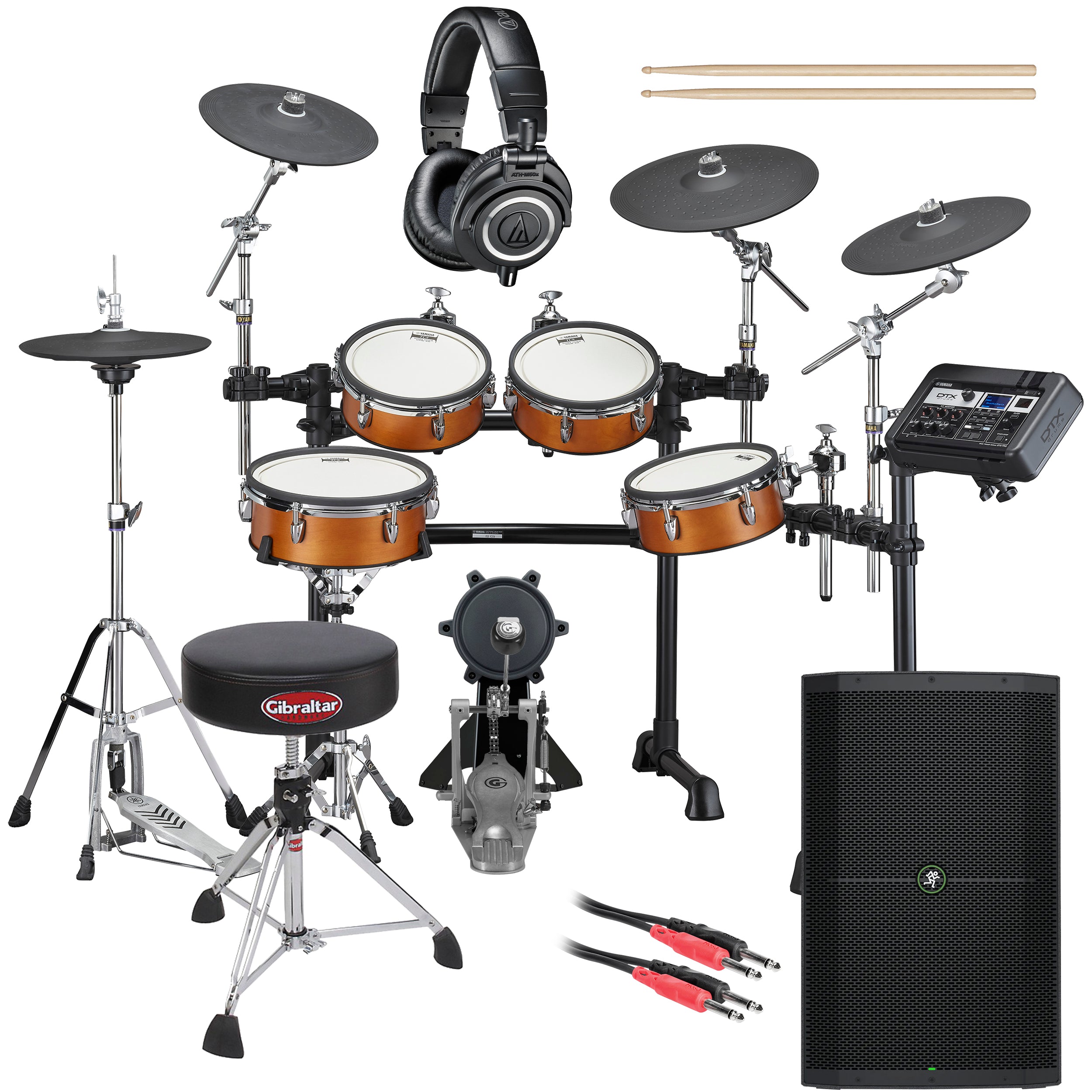 Yamaha DTX8K-X RW Electronic Drum Set - Real Wood COMPLETE DRUM BUNDLE