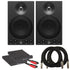 Yamaha MSP3A Powered Speakers and included bundle accessories