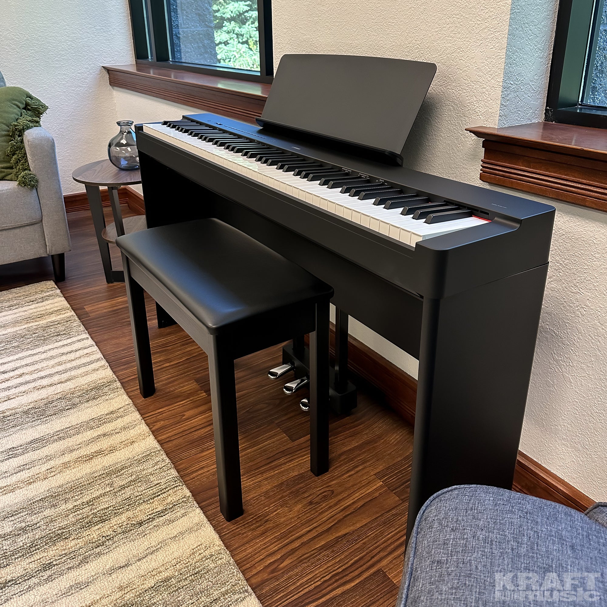 Yamaha P225B Digital Piano - Black, View 5