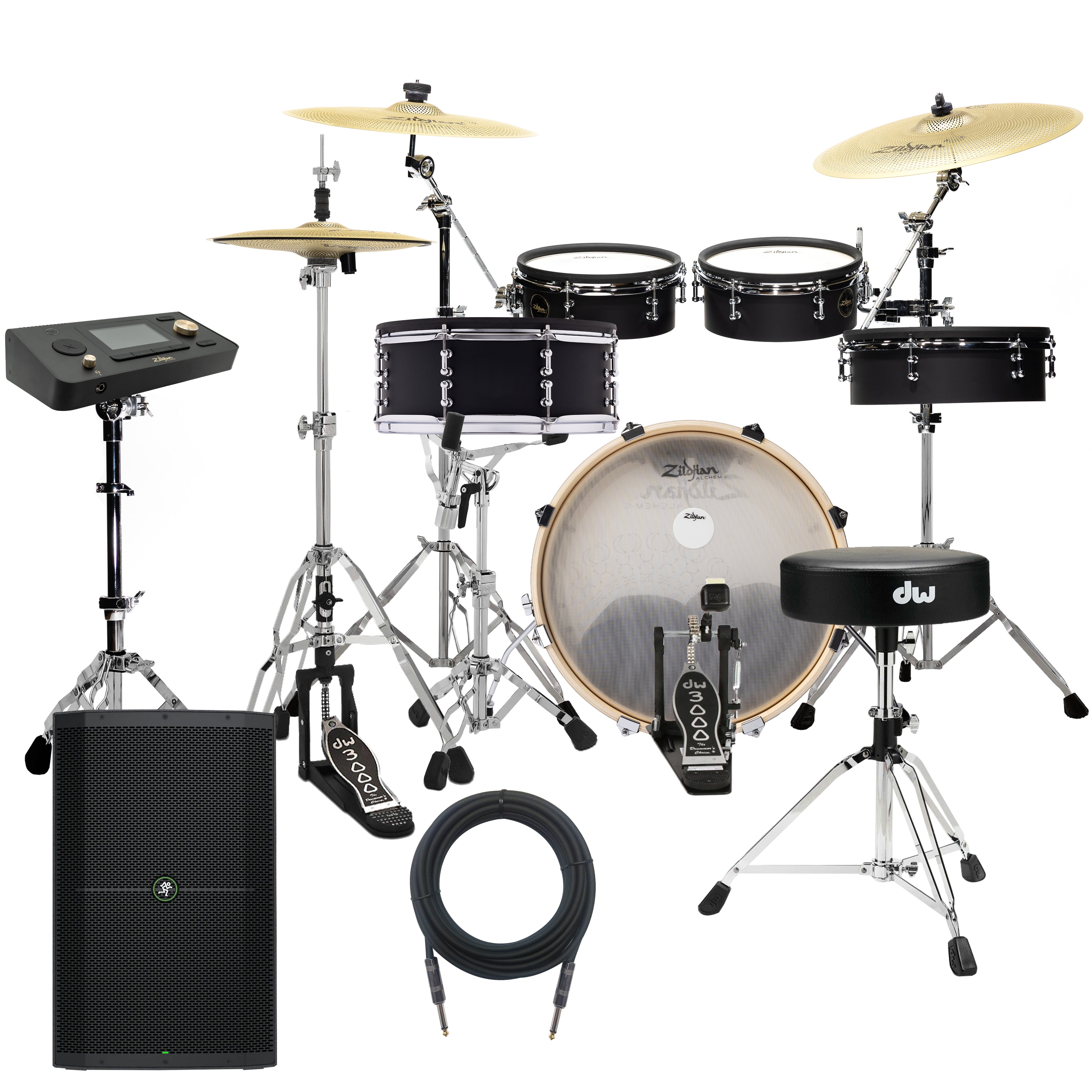Zildjian ALCHEM-E Bronze EX Electronic Drum Kit COMPLETE DRUM BUNDLE