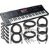 Collage showing components in Akai Professional MPC Key 61 Production & Synthesizer Keyboard CABLE KIT