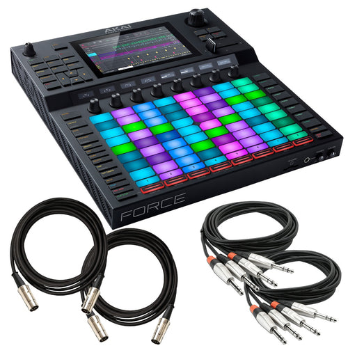 Collage image of the Akai Professional Force Production/Performance System CABLE KIT bundle