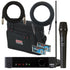 Collage of the components in the AKG DMS100 Handheld Wireless Microphone System COMPLETE STAGE BUNDLE