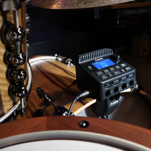 Alesis Kitstream Acoustic Drum Recording System mounted on a drum