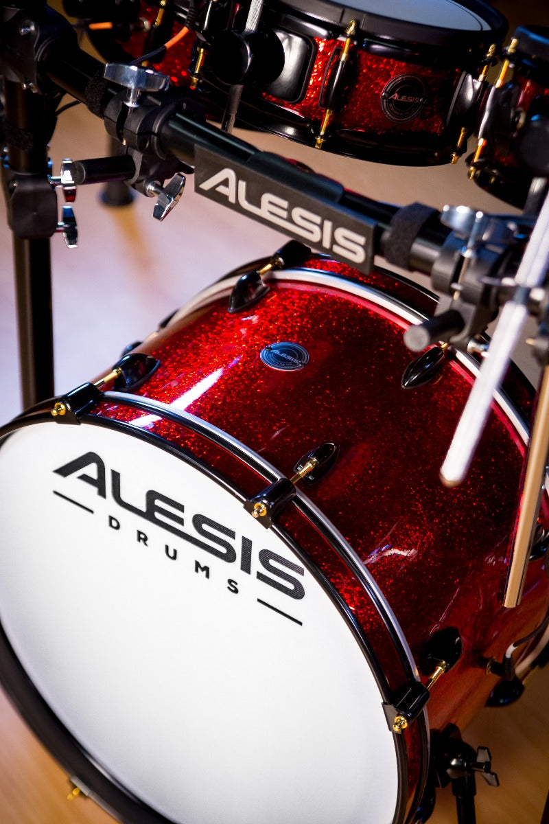Alesis rack logo image strike pro se drum set
