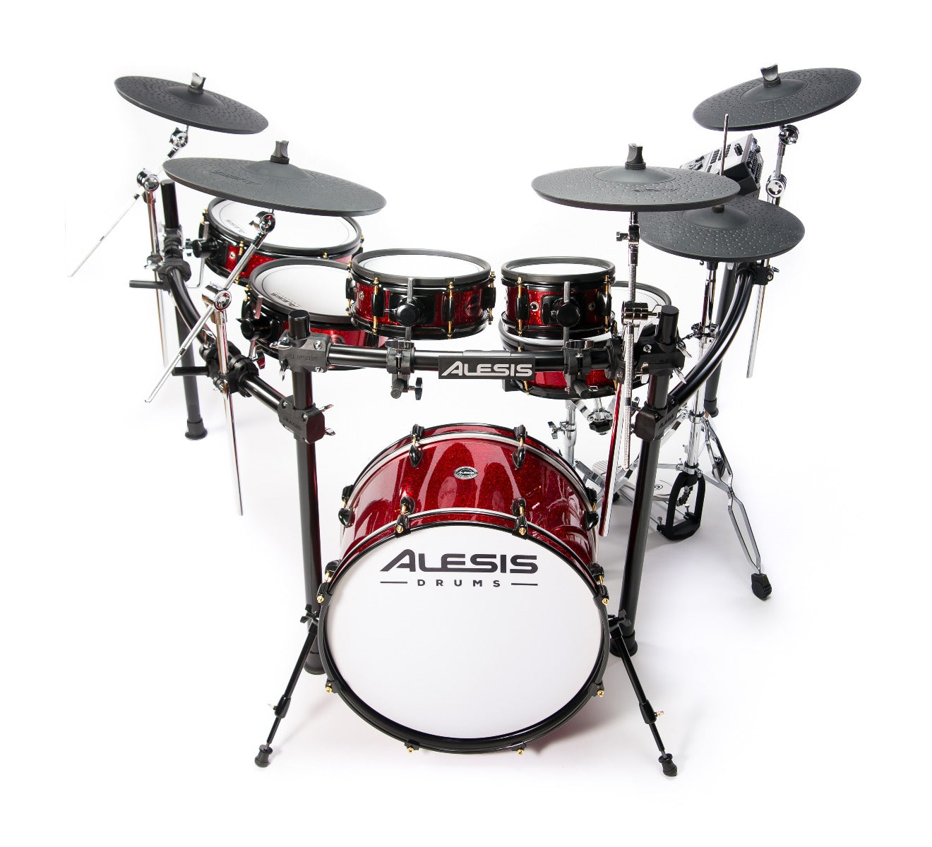 Image of the Alesis Strike Pro Kit Special Edition Electronic Drum Set front top angle