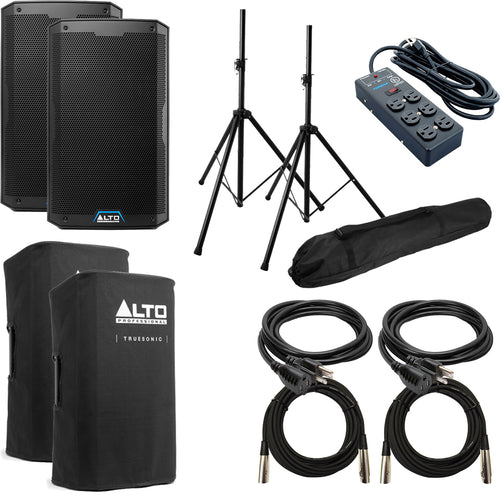 Collage image of the Alto TS410 10" 2-Way Powered Speaker STAGE RIG