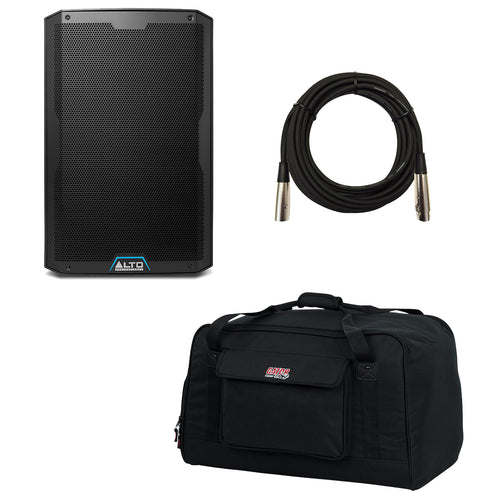 Collage image of the Alto TS415 15" 2-Way Powered Speaker CARRY BAG KIT