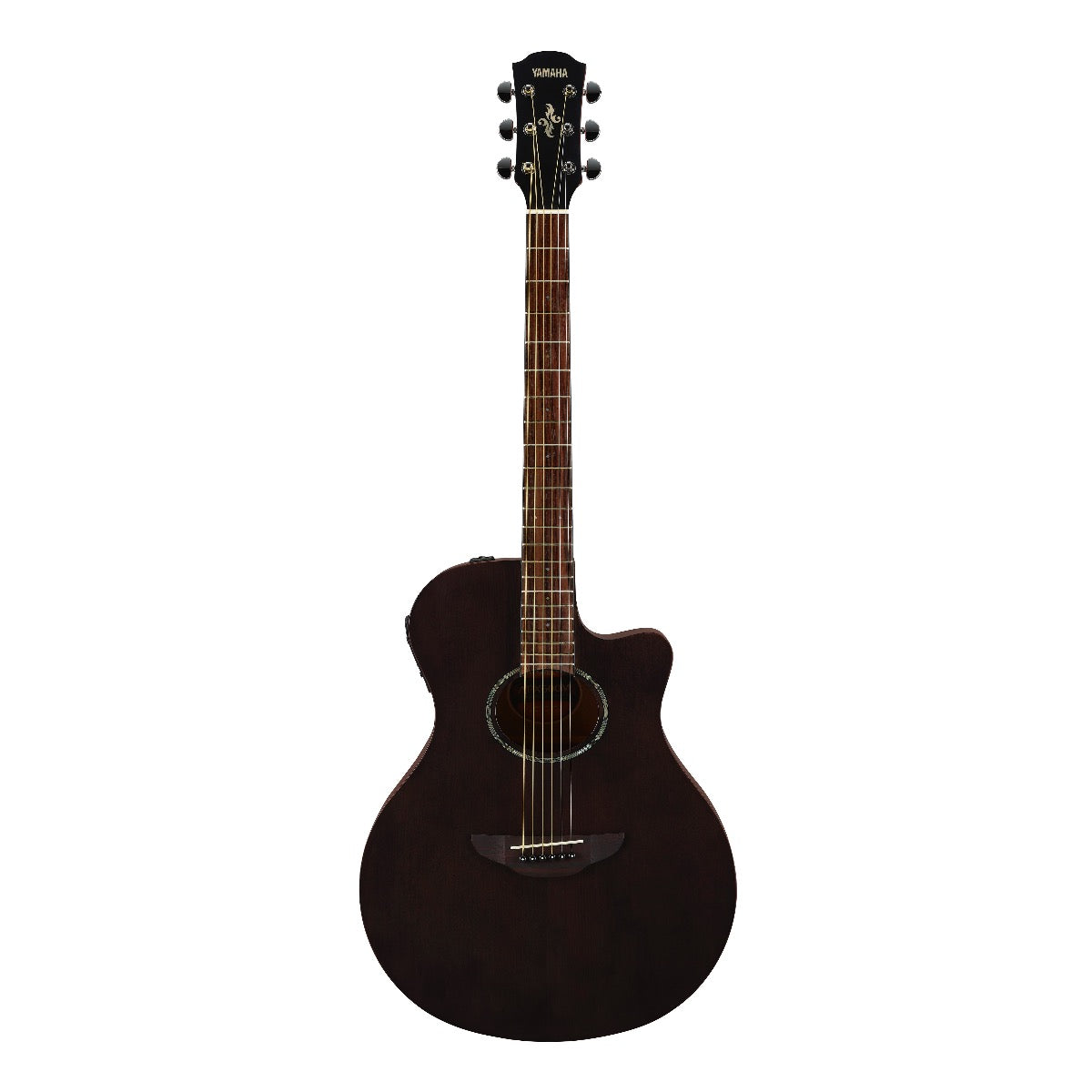 Yamaha APX600OVS Thinline Acoustic-Electric Guitar - Smokey Black 2