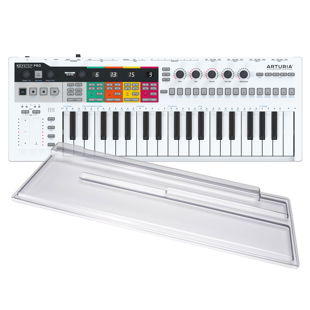 Bundle collage image of Arturia KeyStep Pro Controller and Sequencer DECKSAVER KIT bundle