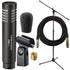 Collage of everything included in the Audio-Technica PRO 37 Condenser Mic PERFORMER PAK