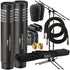 Collage of everything included in the Audio-Technica PRO 37 Condenser Mic TWIN PERFORMER PAK