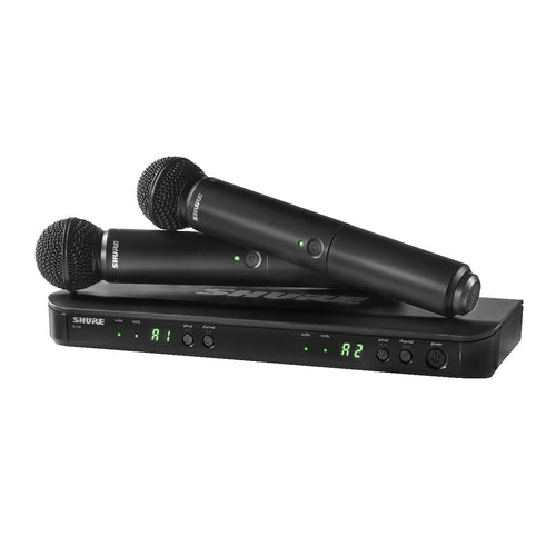 Main image of Shure BLX288/SM58BK Dual Handheld Wireless Vocal System. All Black Ltd. Edition J11 band