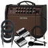 Boss Acoustic Singer Live LT bundle image with amp, two footswitchs, mic stand and cable, microphone, and three instrument cables